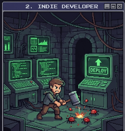 Indie Developer workflow scene